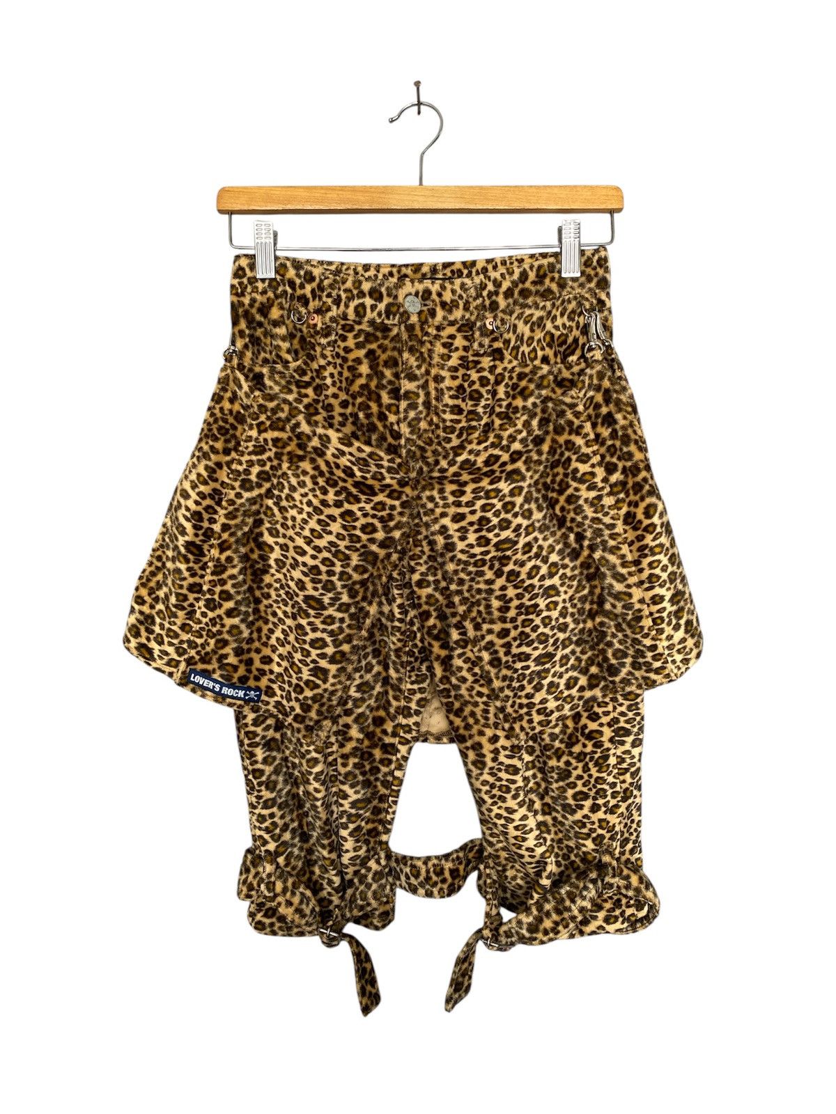 Japanese Brand Vintage Super Love’r Rock Japan Punk Velvet Leopard Bondage Size US 26 / EU 42 - 3 Thumbnail