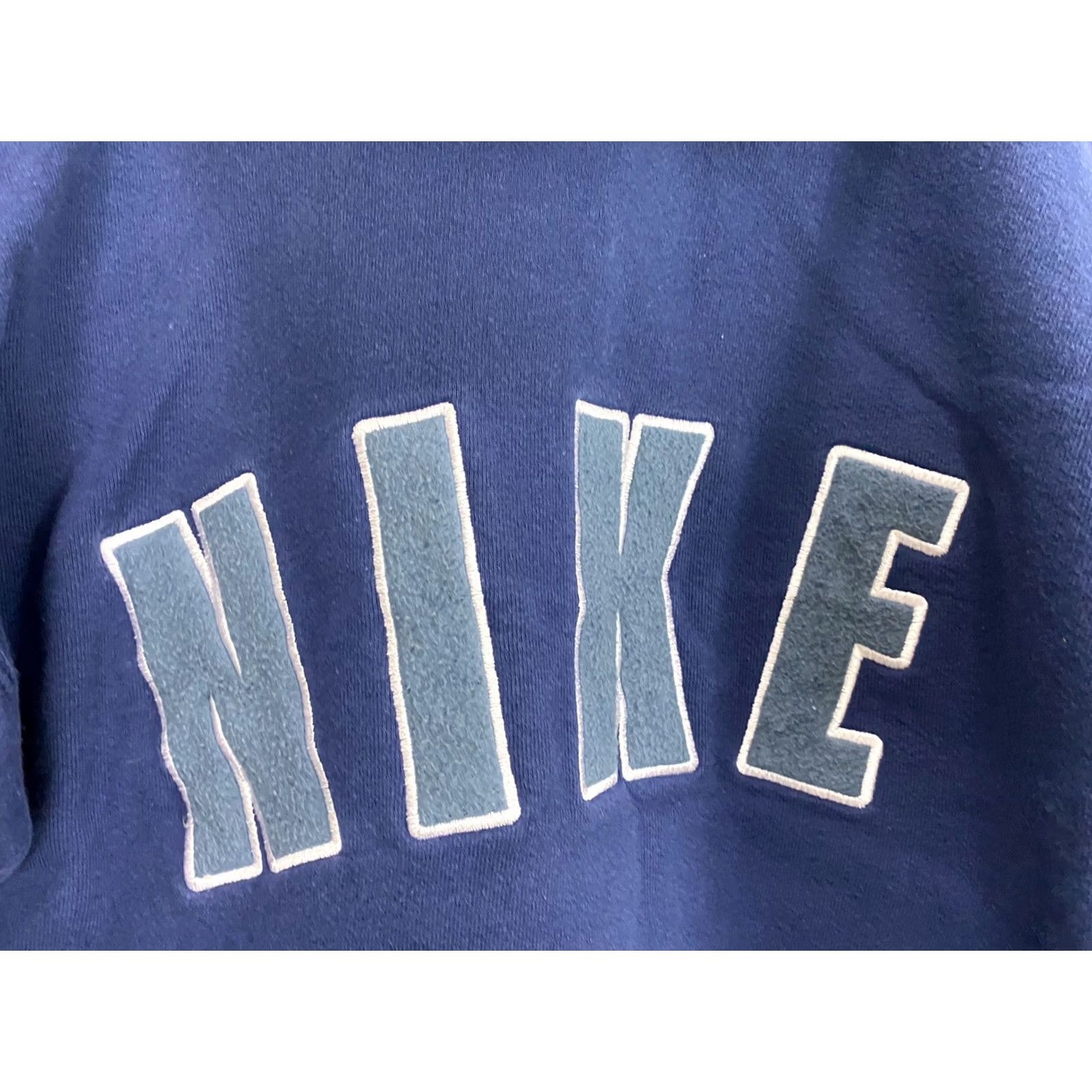 Nike VTG Nike Center Swoosh Check Sweatshirt Hoodie Navy Size M Mens USA Shirt Size US M / EU 48-50 / 2 - 5 Thumbnail