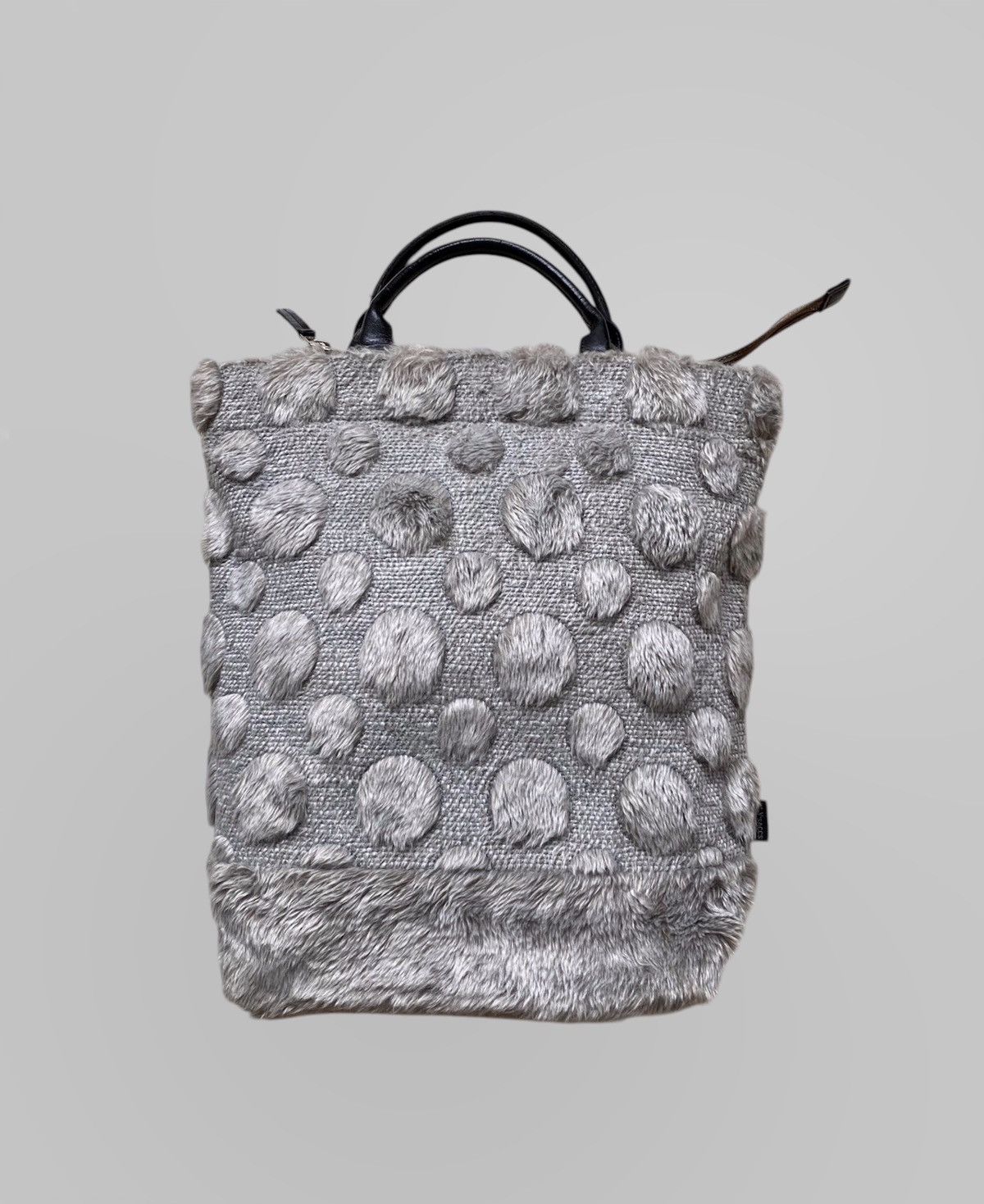 Yohji Yamamoto Yohji Yamamoto “Ysaccs” Fuzzy Textured Faux Fur Dot Bag Size ONE SIZE - 1 Thumbnail