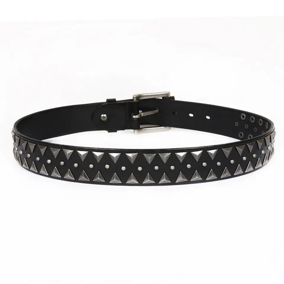 Streetwear × Vintage Genuine Leather Heavy Metal Rivet Punk Belts | Grailed