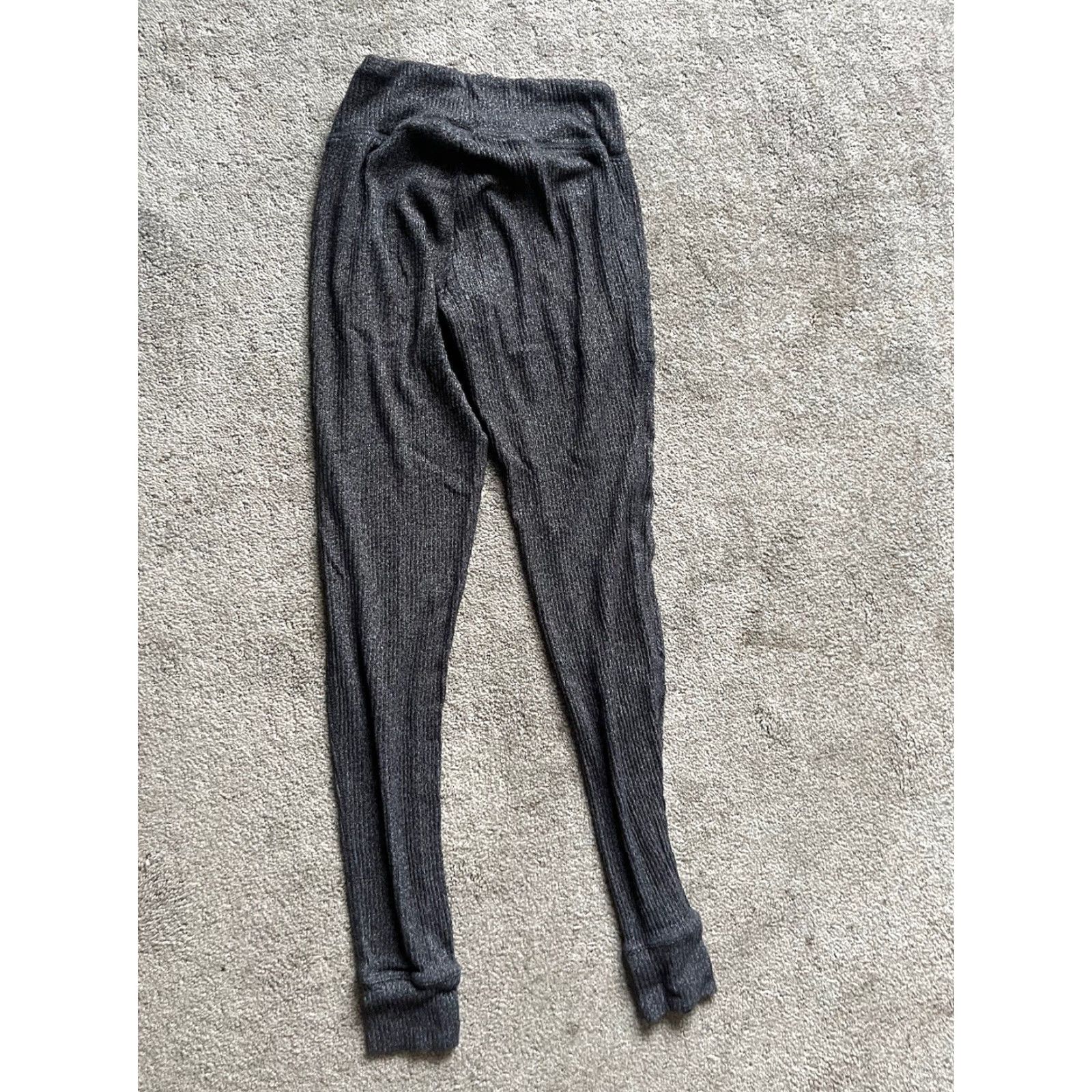 Vintage VINTAGE Aerie Pants Flared Knit Sweatpants Women XS Gray Solid 2010s Size 26" / US 2 / IT 38 - 3 Thumbnail