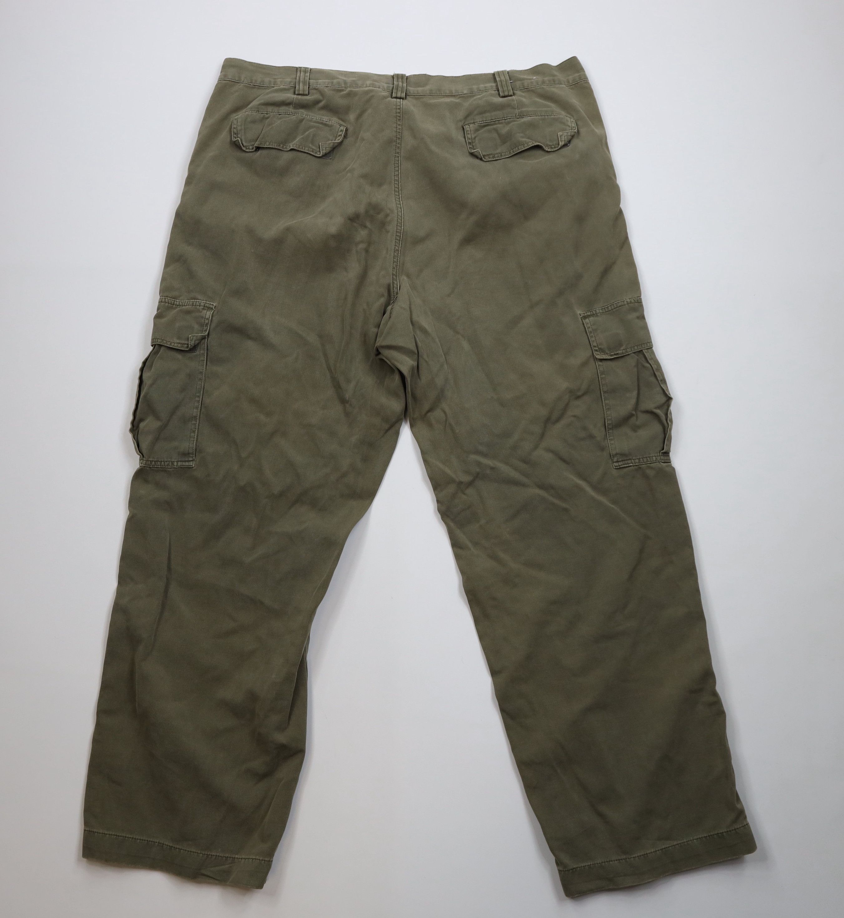 Vintage Vintage 90s Streetwear Baggy Wide Leg Cargo Pants Green Size US 42 / EU 58 - 10 Thumbnail