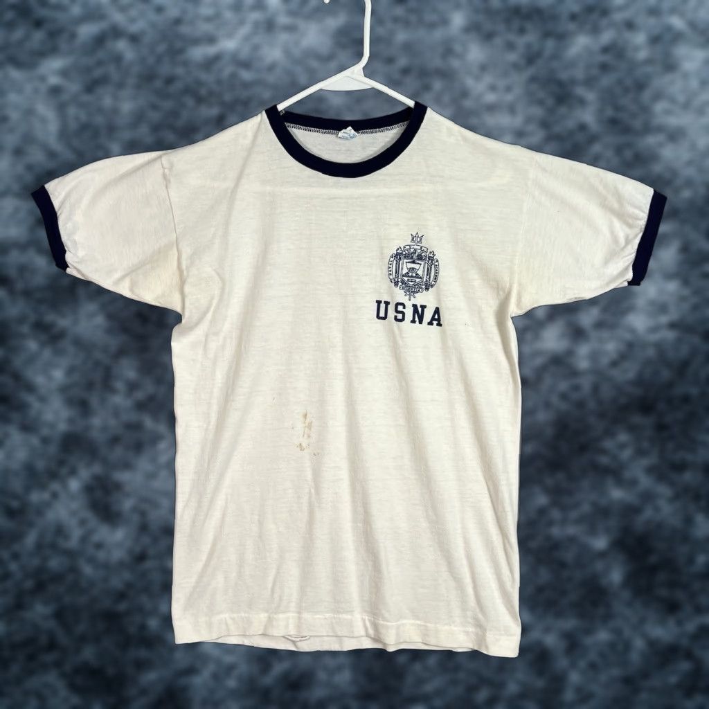 Champion VINTAGE 80s Champion Graphic Tee US Naval Academy Adult 