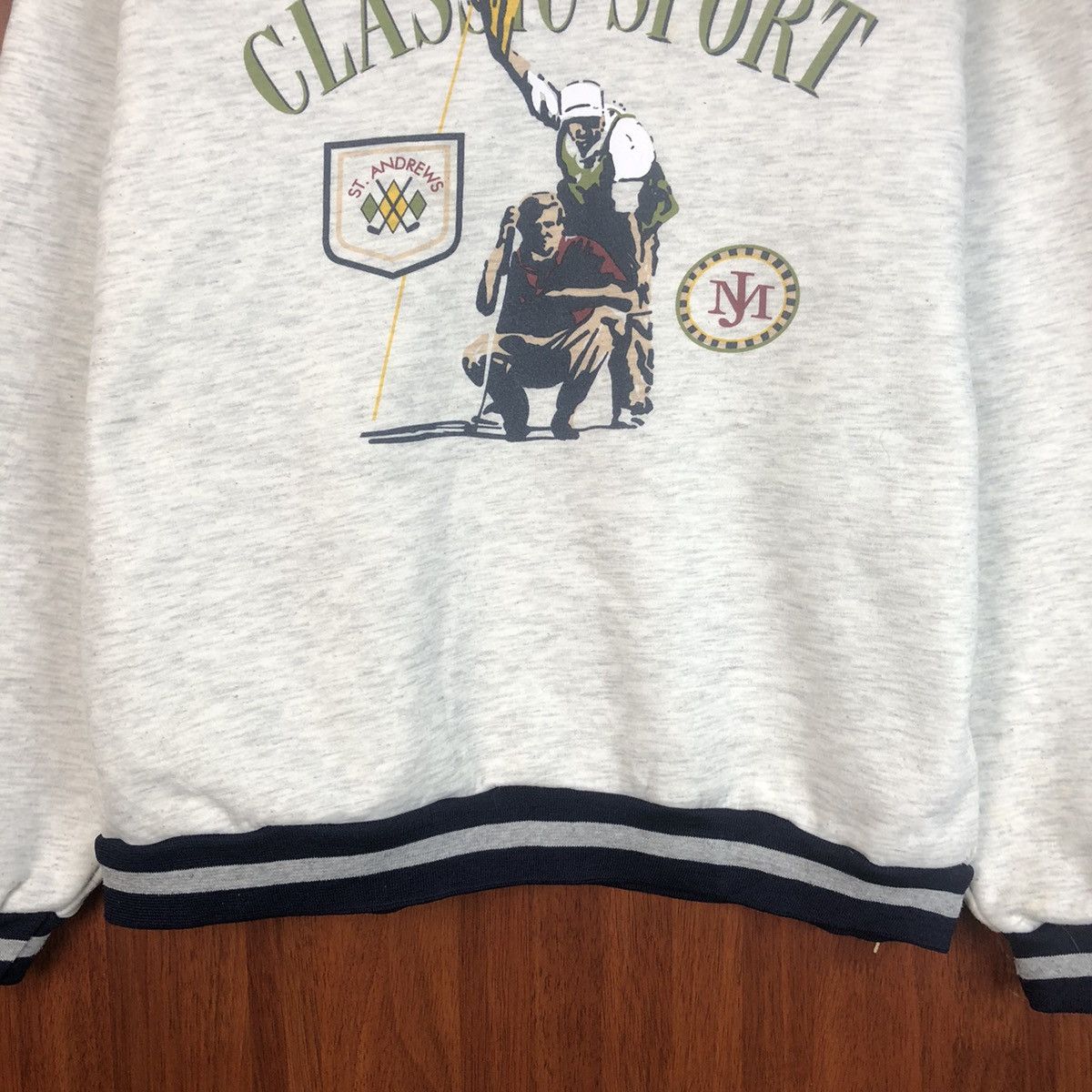 Japanese Brand Girly Doll Classic Sport Grey Sweatshirt #7486 Size US M / EU 48-50 / 2 - 6 Thumbnail