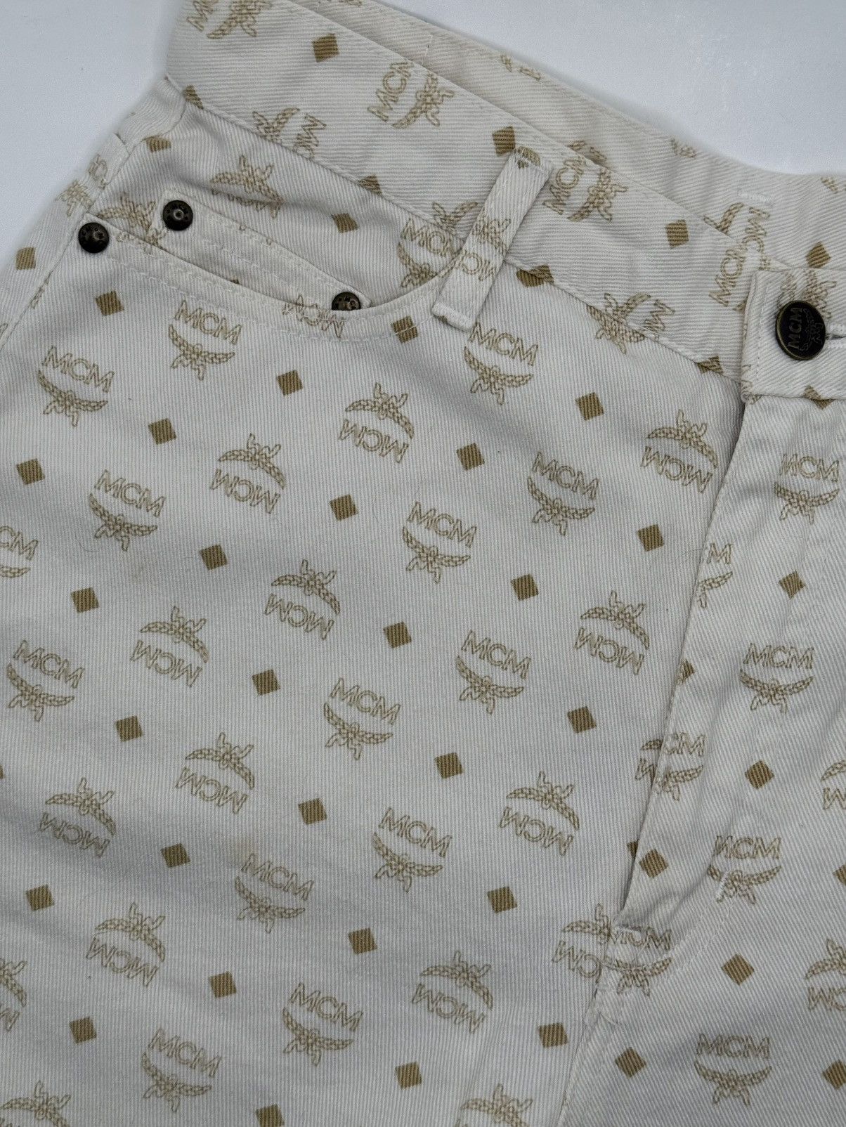 MCM Vintage Mcm O.T.C fullprint Monogram Jeans Size 28" / US 6 / IT 42 - 5 Thumbnail