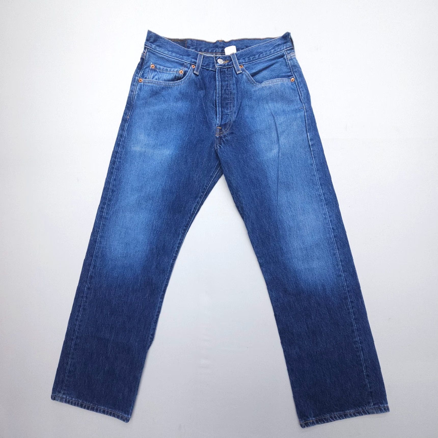 Levi's VINTAGE Levi's 501 Jeans Denim Button Fly 32 x 29 Adult Regular Dark Blue 90s USA Mens Size US 32 / EU 48 - 2 Thumbnail