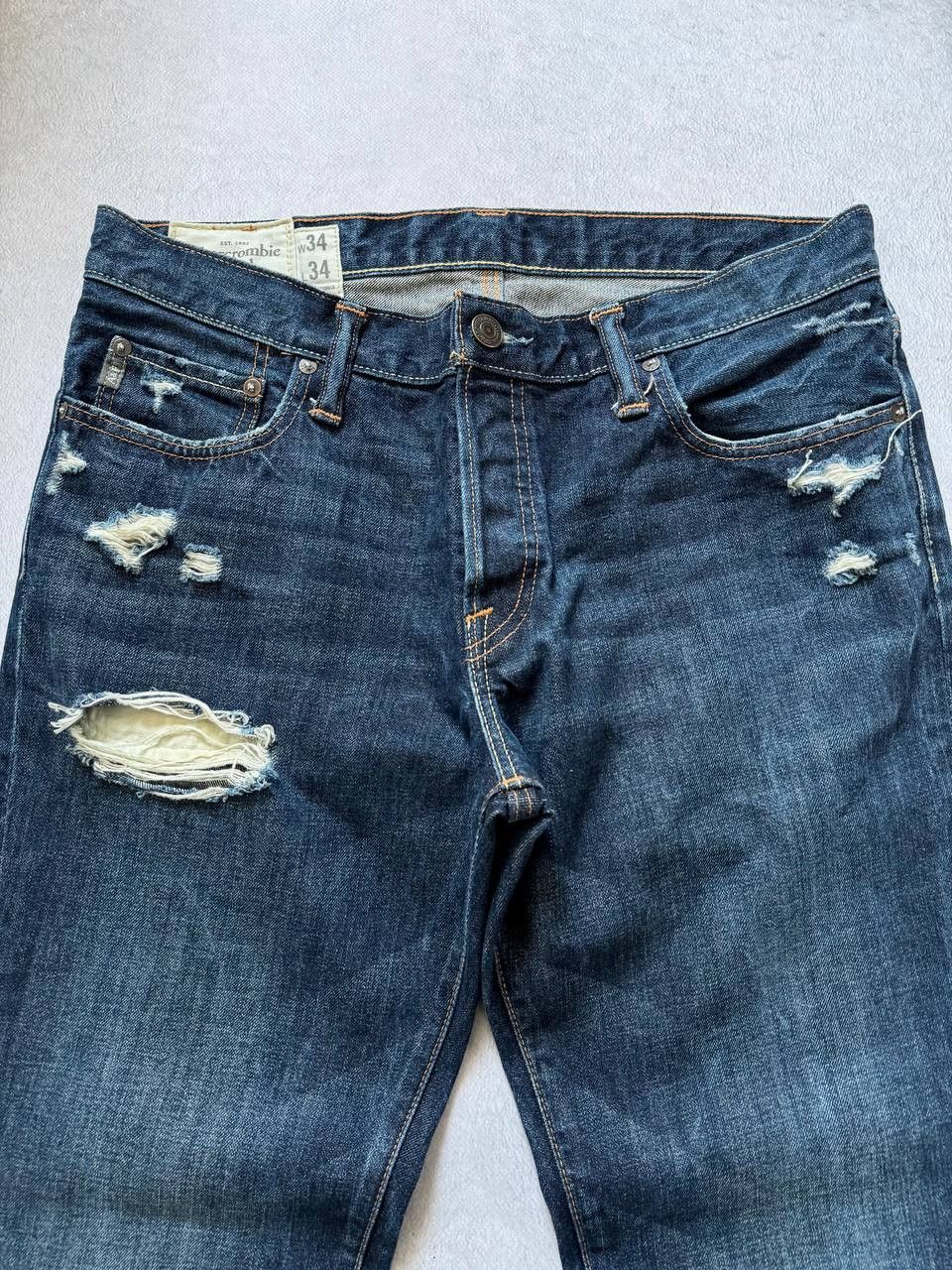 Abercrombie & Fitch Vintage Abercrombie&Fitch Distressed Style Jeans Size US 34 / EU 50 - 2 Thumbnail