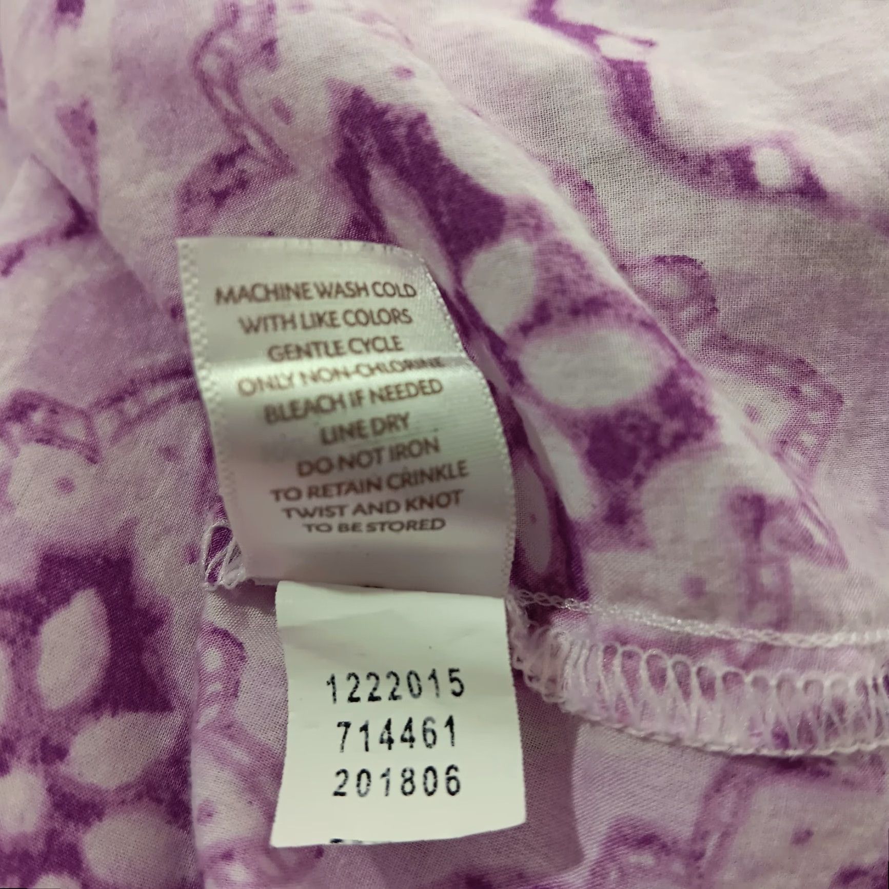 J. Jill J Jill Blouse Women Medium Pullover Floral Purple Mandala Peasant Boho Pleated Size M / US 6-8 / IT 42-44 - 5 Thumbnail