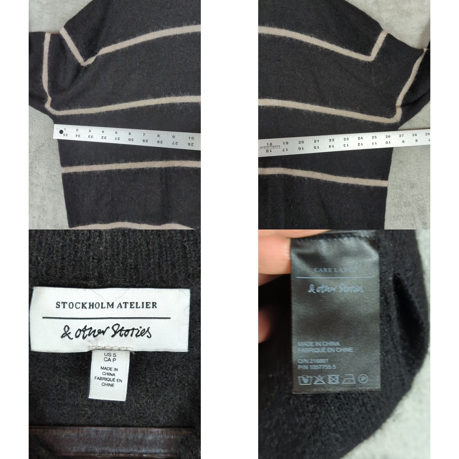 Other Stockholm Atelier Other Stories Sweater Womens S Black Alpaca Blend Long Slv Size S / US 4 / IT 40 - 8 Thumbnail
