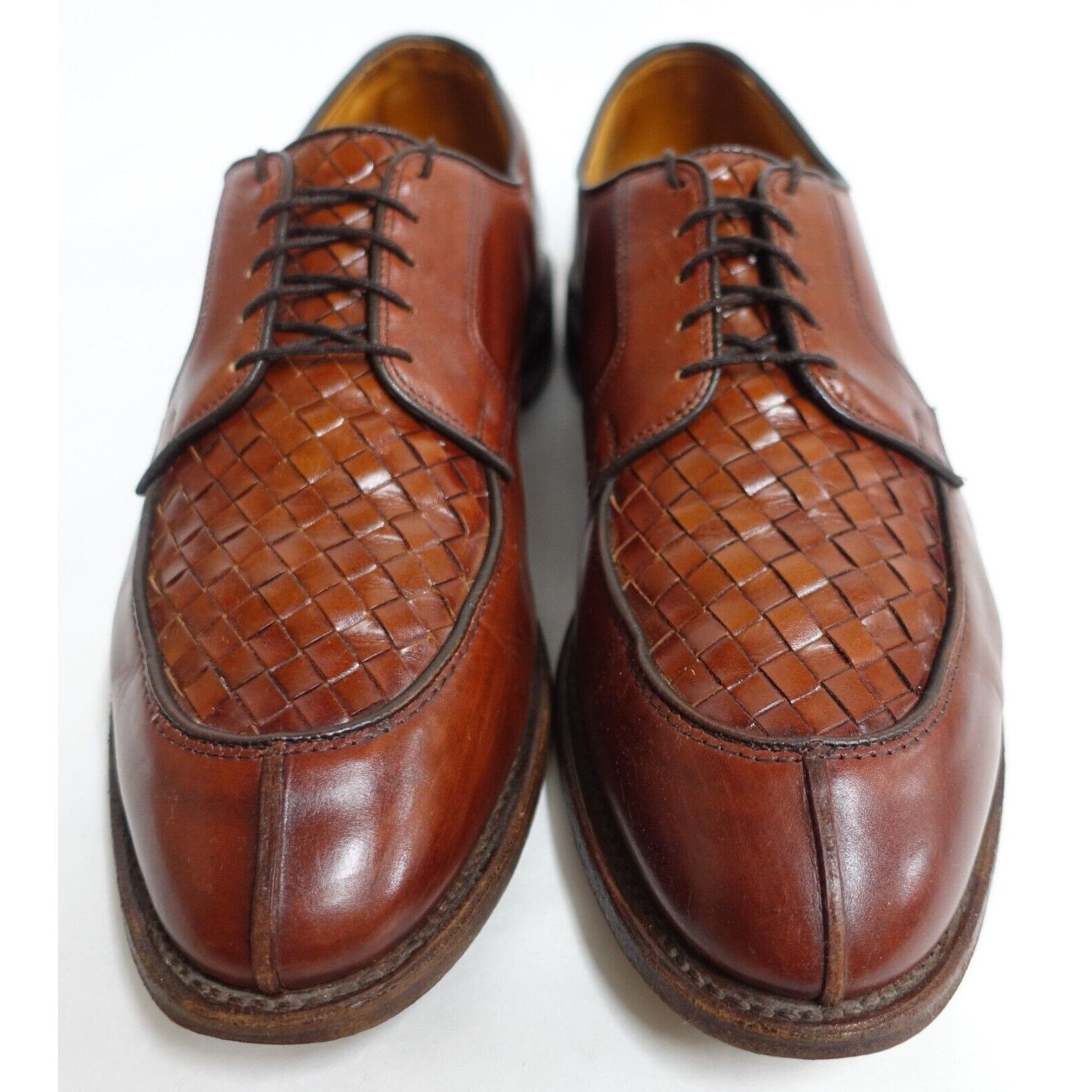 brown dress shoes size 13 Mens Brown & Blue Leather Wingtip Dress Shoes