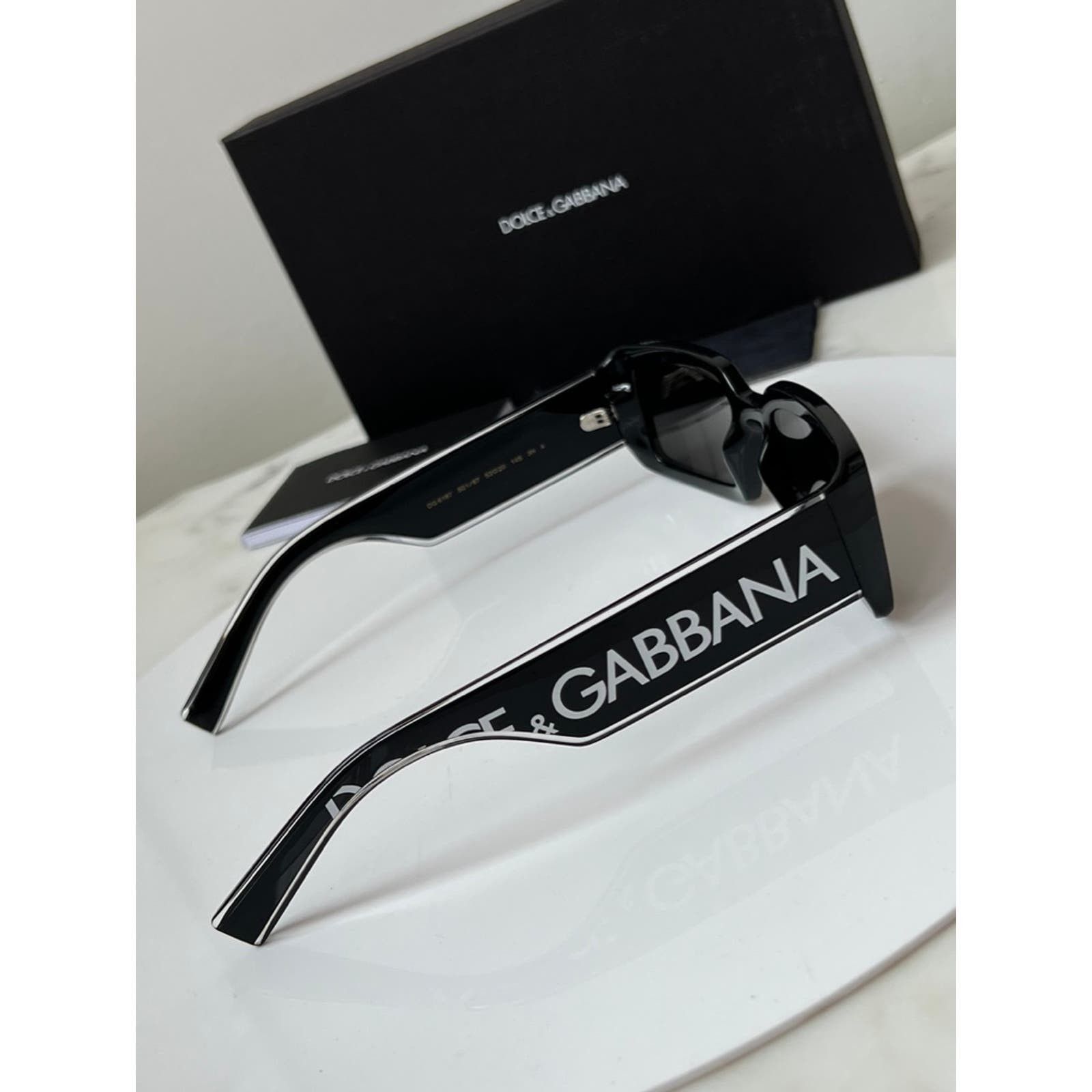 Dolce & Gabbana Black Logo Slim Sunglasses NEW Dolce Gabbana DG6187 Slim Black Sunglasses main image 2