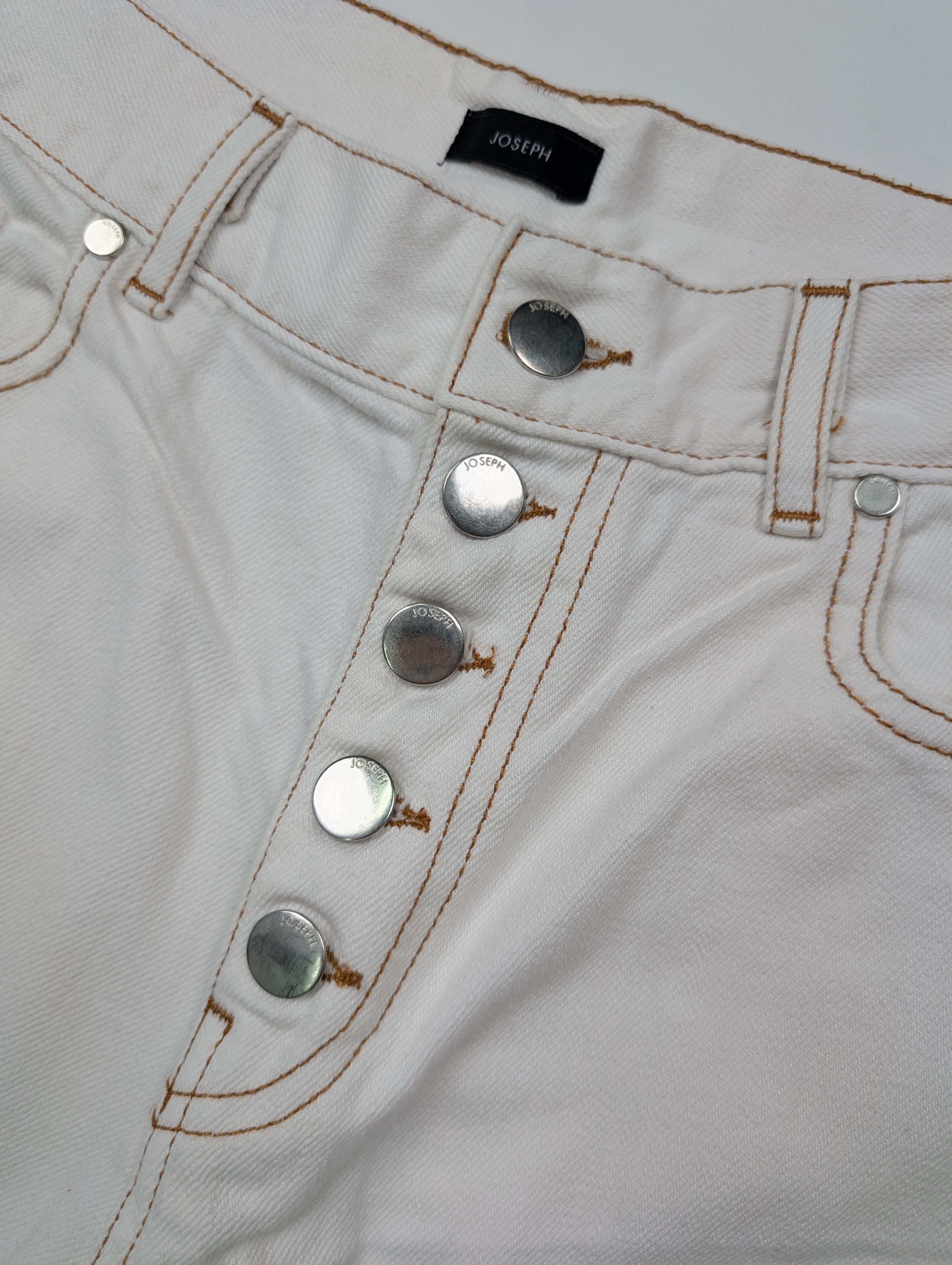 Joseph Joseph White Button-Fly Jeans Size 25" / US 0 / IT 36 - 3 Thumbnail