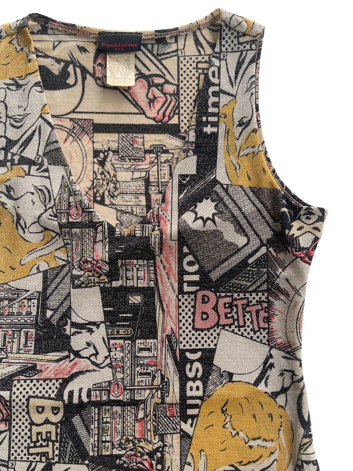 Vintage Vintage Fullprint Fitted Tank Top Size S / US 4 / IT 40 - 4 Thumbnail