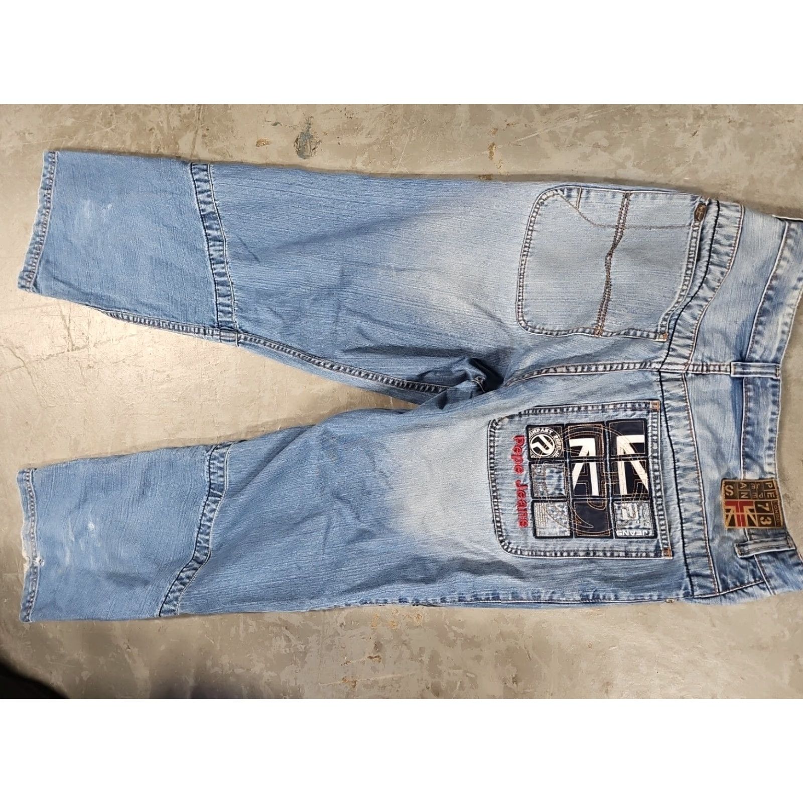 Vintage VINTAGE Pepe Jeans London Jeans Men's 36X33 Embroidered Hip Hop Y2K Wide-Leg Baggy Distressed Relaxed 90s Mens Size US 36 / EU 52 - 7 Thumbnail