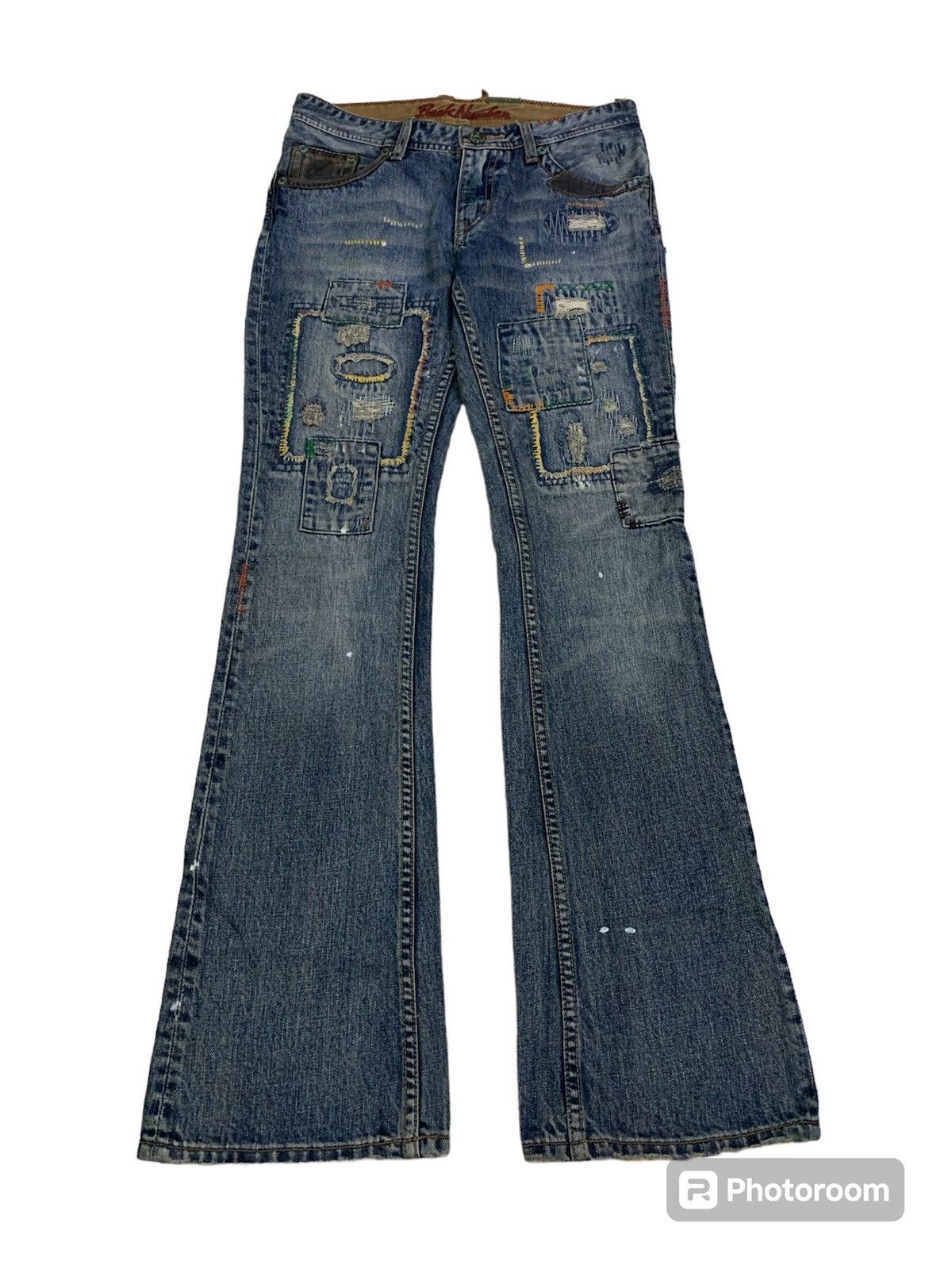 Hysteric Glamour Vintage Japanese Flare Patchwork Back Number Denim Size 29" - 1 Thumbnail