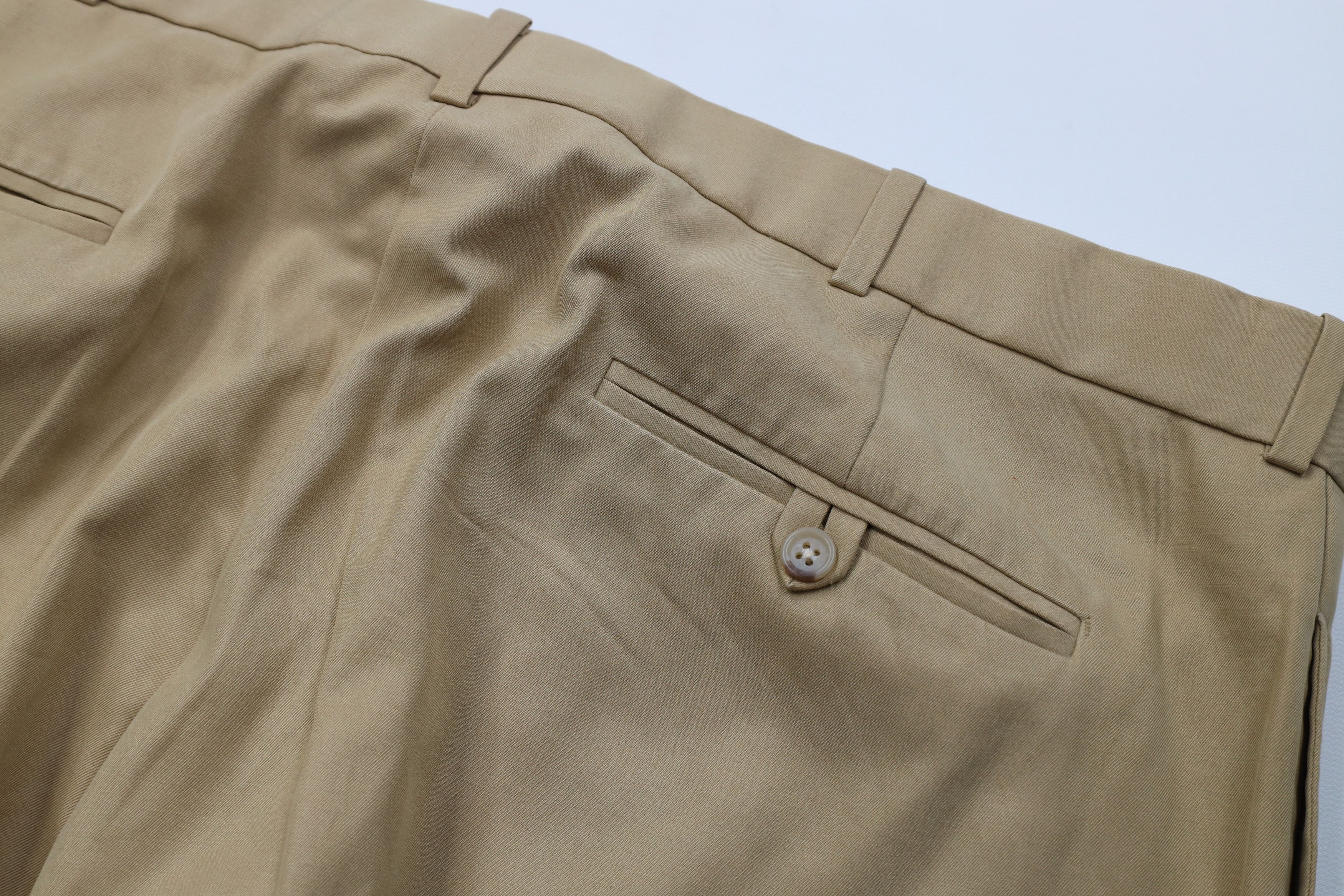 Ralph Lauren Vintage 90s Ralph Lauren Blend Wide Leg Chino Pants Beige Size US 38 / EU 54 - 13 Thumbnail