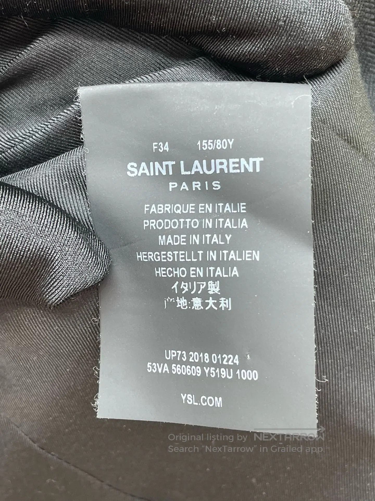 Saint Laurent Paris Saint Laurent Gold Trim Embroidered Blazer. Size XXS / US 00 / IT 34 - 6 Thumbnail