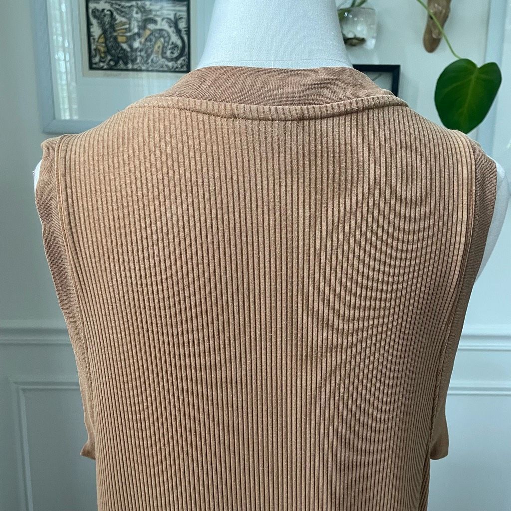Richer Poorer Richer Poorer Ribbed Mock Neck Sleeveless Maxi Dress Woodgra Size XL / US 12-14 / IT 48-50 - 4 Thumbnail
