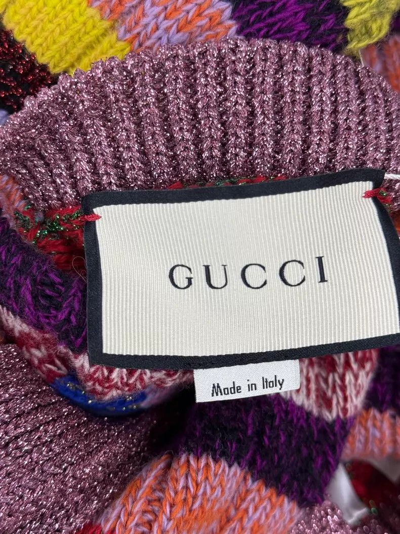 Gucci Gucci Colorful gold line striped double-sided cardigan coa Size XS / US 0-2 / IT 36-38 - 5 Thumbnail