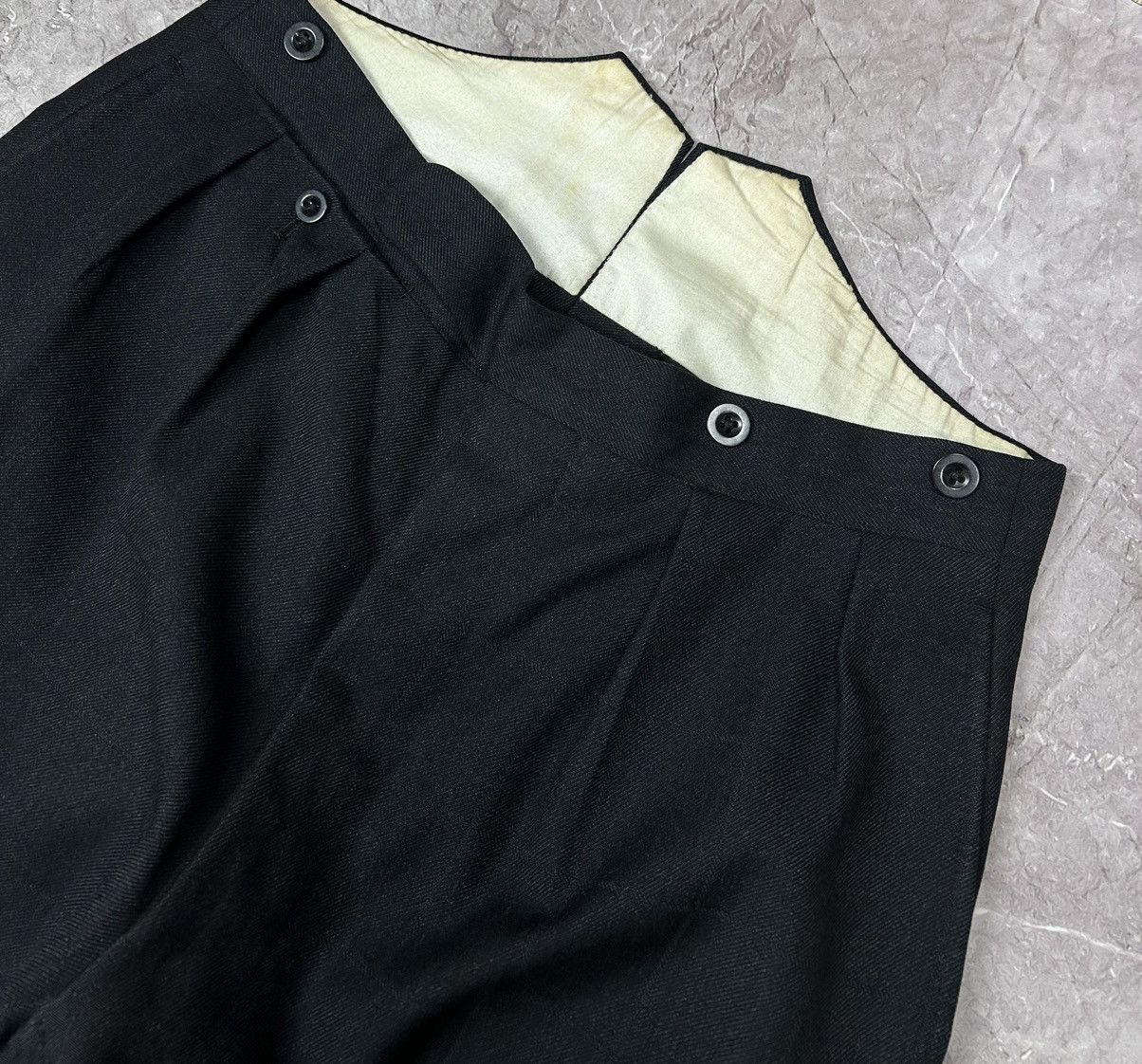 Japanese Brand Antique ≥1920s European Suspender Japanese Wool Trousers Size US 34 / EU 50 - 3 Thumbnail