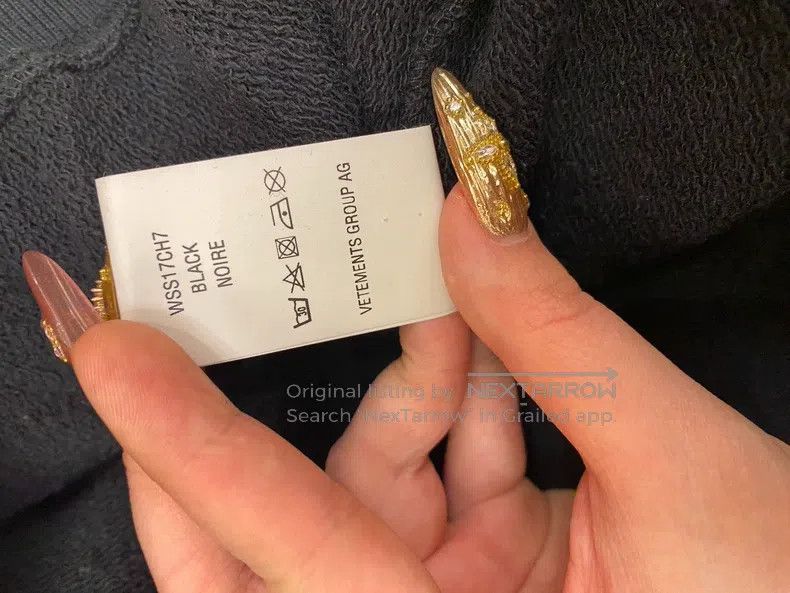 Vetements Vetements Black Ribbon Sweatshirt Size US XS / EU 42 / 0 - 8 Thumbnail