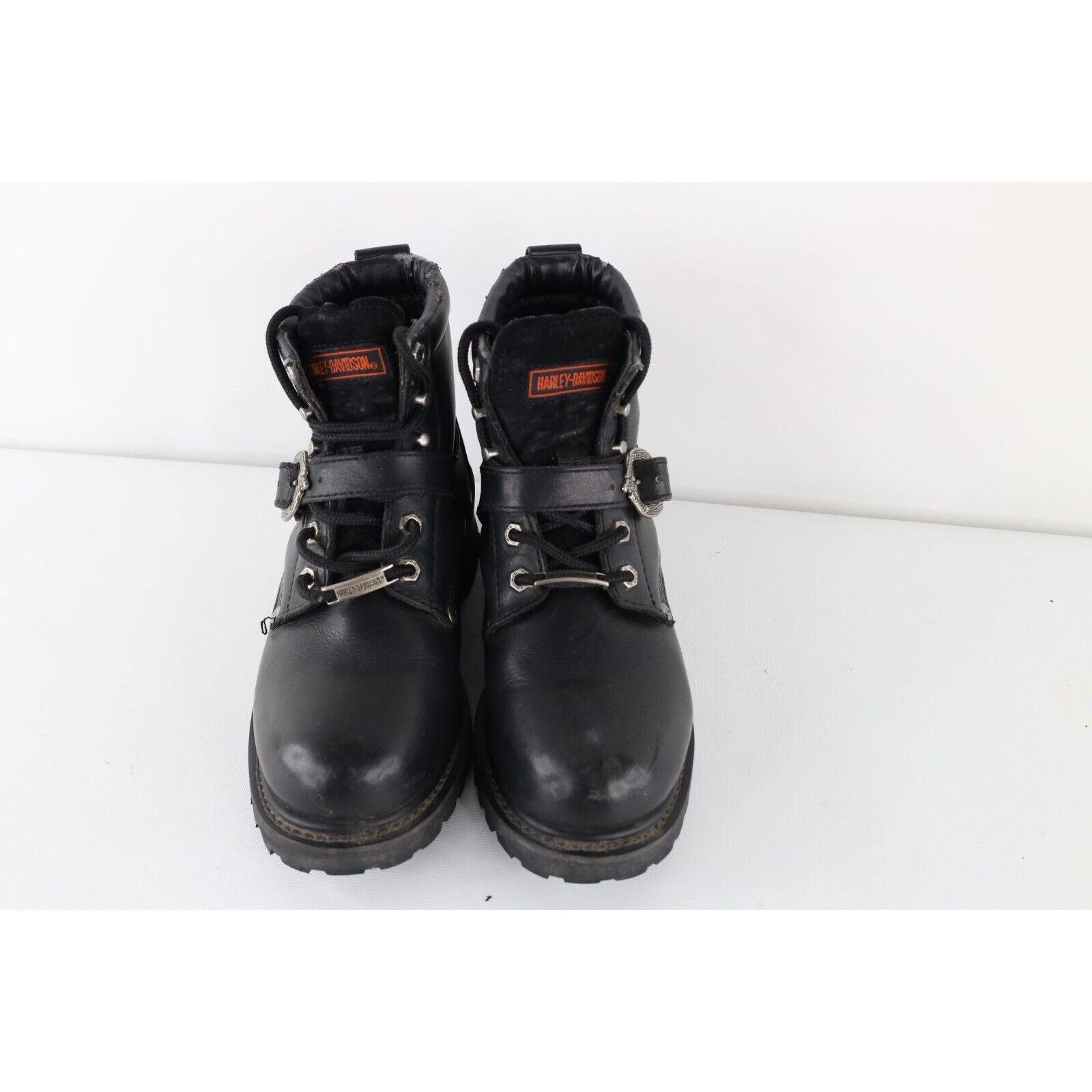 Vintage Vintage 90s Harley Davidson Distressed Leather Boots Size US 8 / IT 38 - 2 Thumbnail