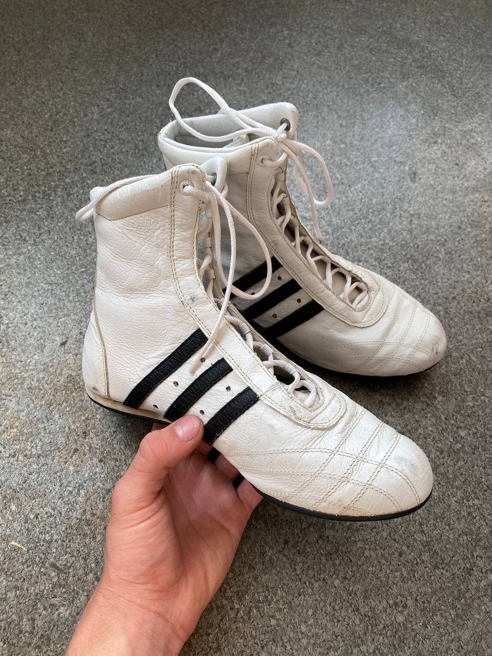 Adidas Streetwear Vintage Adidas Vintage Moto Biker Wrestling Boxing High Boots Shoes Grailed