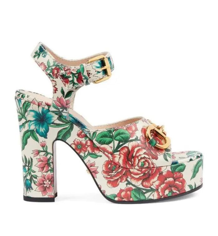 o1s1wg110225 Horsebit Platform Sandals in Multicolor