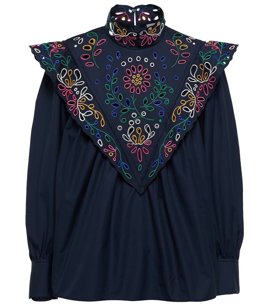 Chloe o1y0825 Turtleneck Blouse in Multicolor Size S / US 4 / IT 40 - 1 Thumbnail