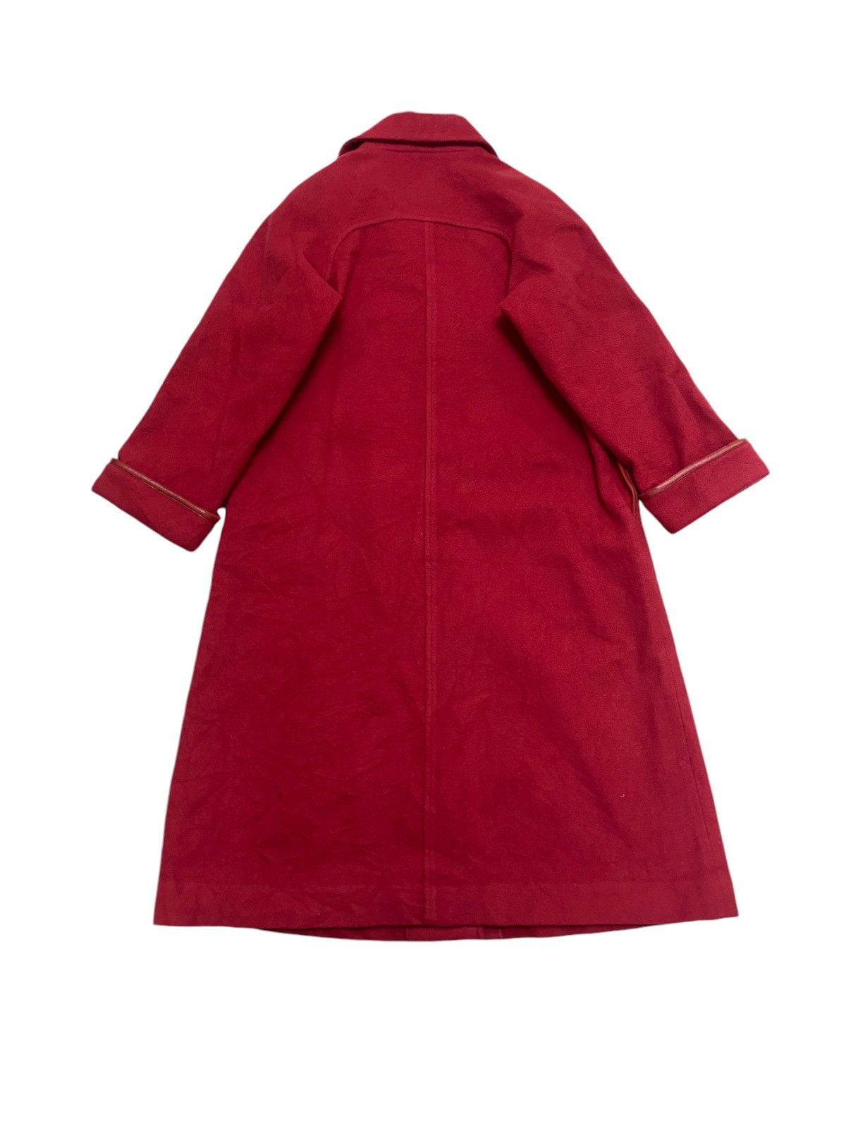 Thierry Mugler Thierry Mugler Red Wool Overcoat Size M / US 6-8 / IT 42-44 - 7 Thumbnail