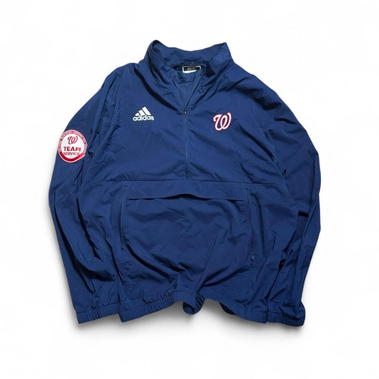 Adidas Navy adidas official team issued Washington Nationals 1/4zip Size US XL / EU 56 / 4 - 1 Thumbnail