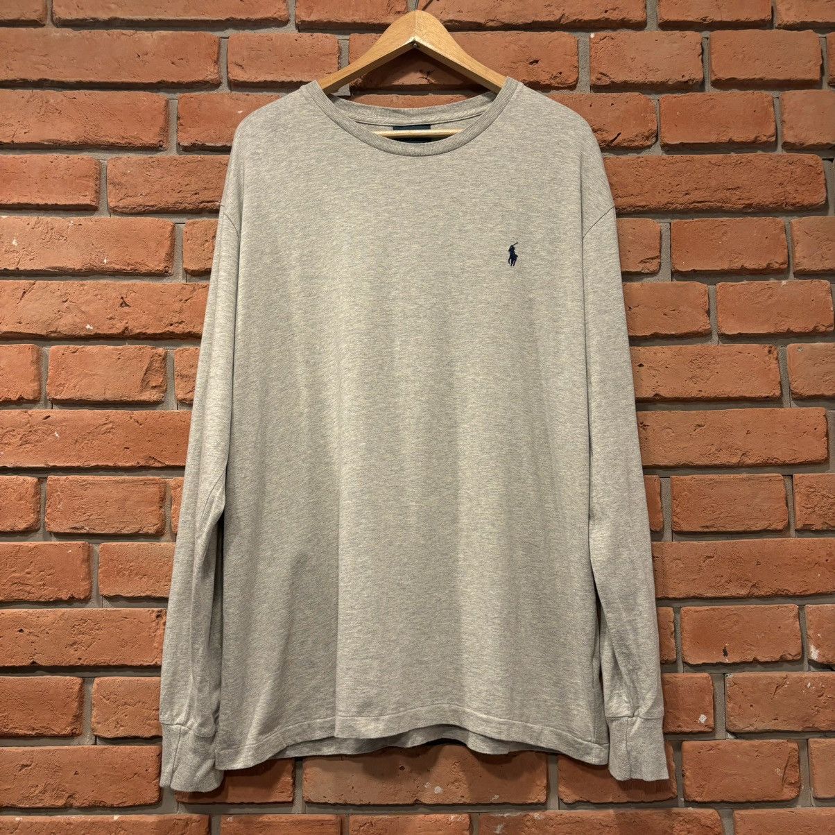 Polo Ralph Lauren × Ralph Lauren vintage longsleeve Polo Ralph Lauren gray long sleeve logo Size US XL / EU 56 / 4 - 1 Thumbnail