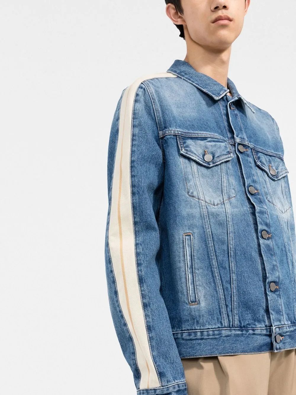 Palm Angels o1y0325 Denim Jacket in Blue Size US M / EU 48-50 / 2 - 2 Thumbnail
