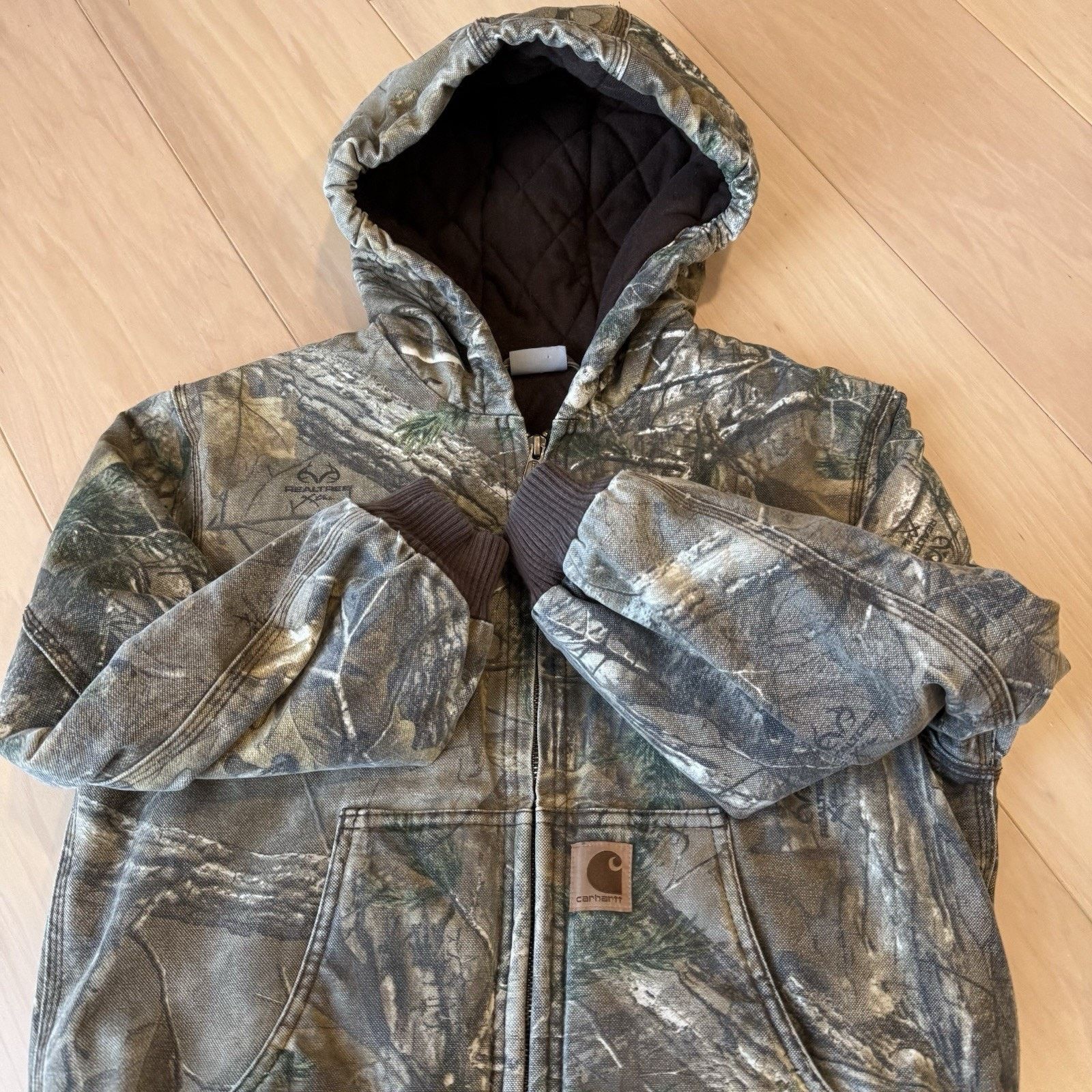 Carhartt Vintage Carhartt Jacket Youth Medium Green Camouflage Size US M / EU 48-50 / 2 - 4 Thumbnail