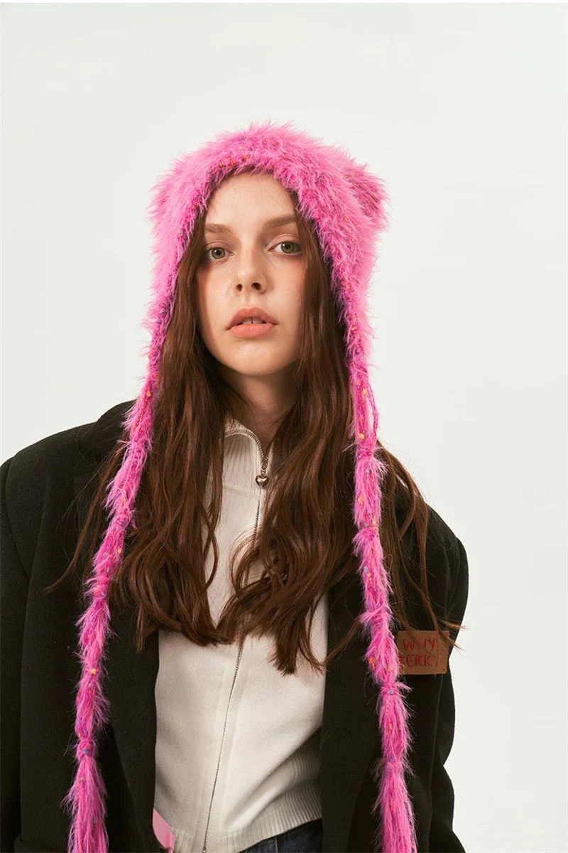 Designer × Japanese Brand Designer Fashion Fluffy Teddy Bear Hat Balaclava Size ONE SIZE - 3 Thumbnail