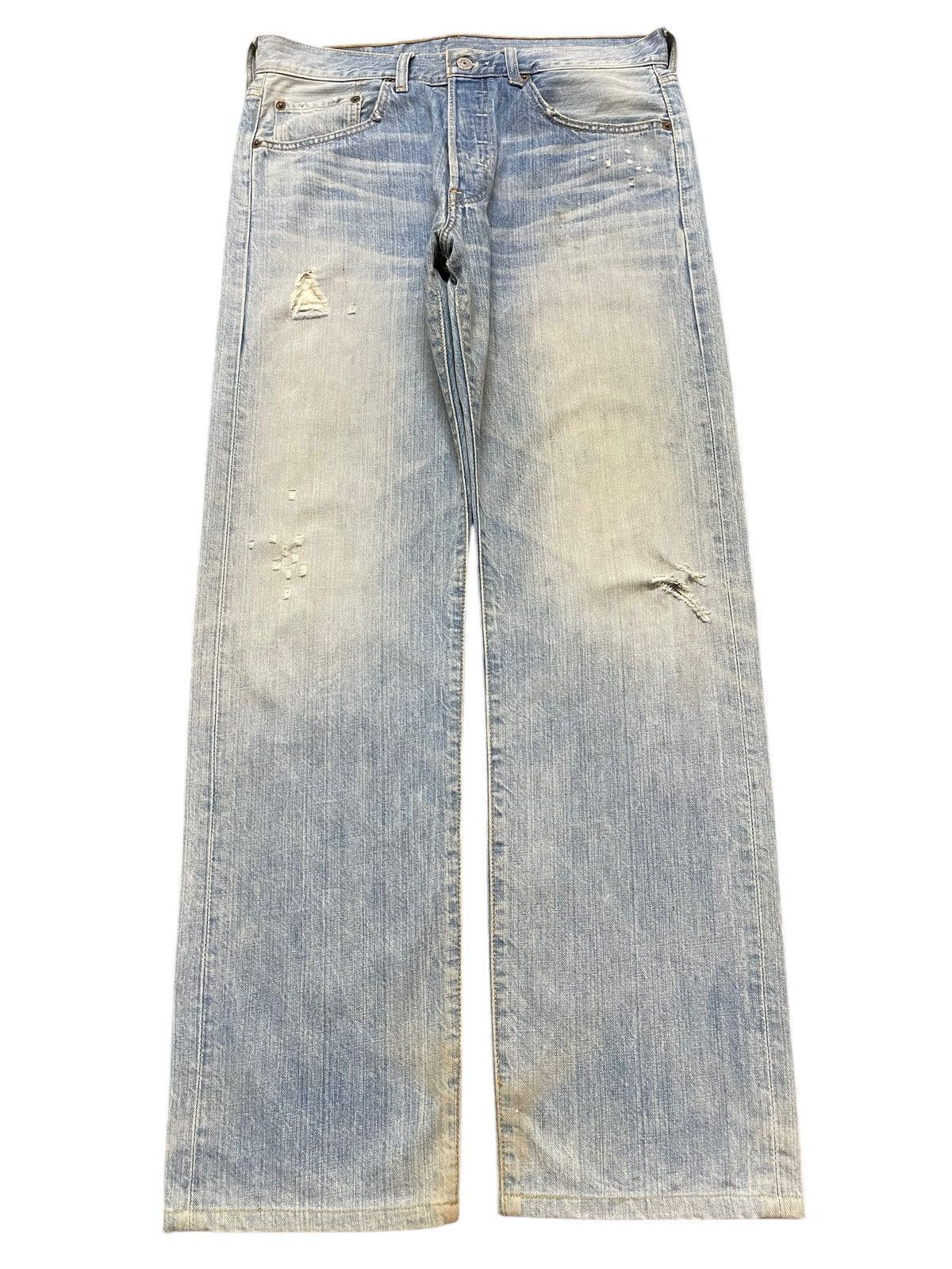 Levi's Vintage 90s Levis 501 Light Blue Faded Wash Distress Loose Size US 32 / EU 48 - 1 Thumbnail