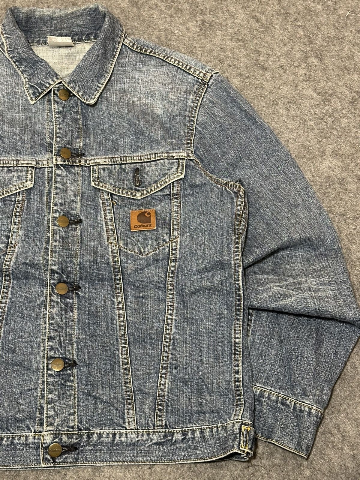 Carhartt vintage 90s Carhartt denim trucker jacket. Size US XL / EU 56 / 4 - 2 Thumbnail