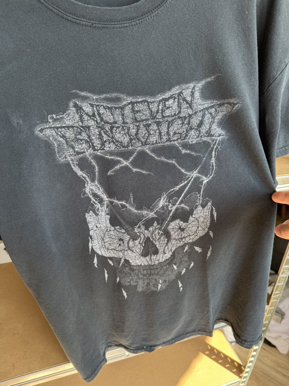 Band Tees × Japanese Brand × Vintage Vintage Not Even Blacklight German Metal Distressed Tshirt Size US XL / EU 56 / 4 - 9 Thumbnail