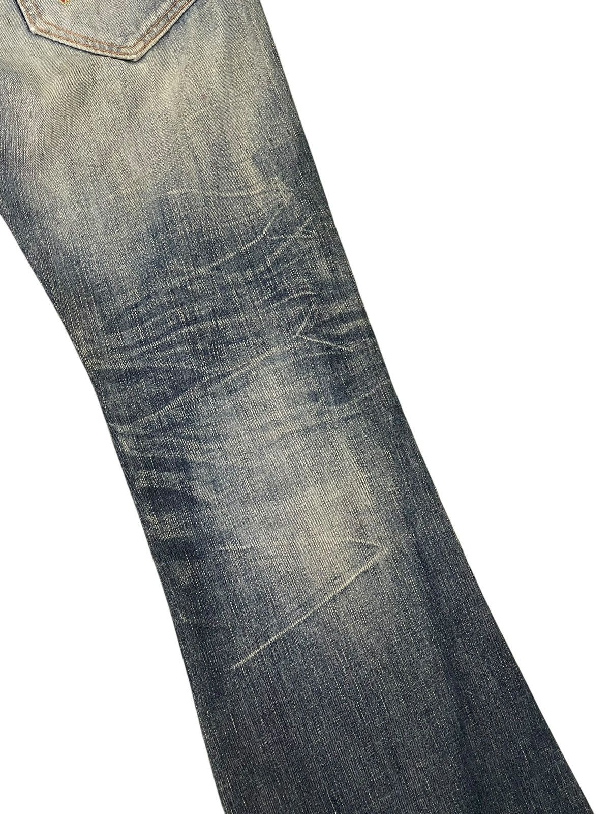 Edwin Flare Jeans Edwin Japan Faded Distress Boot Cut 7🟦 Size US 31 - 17 Thumbnail