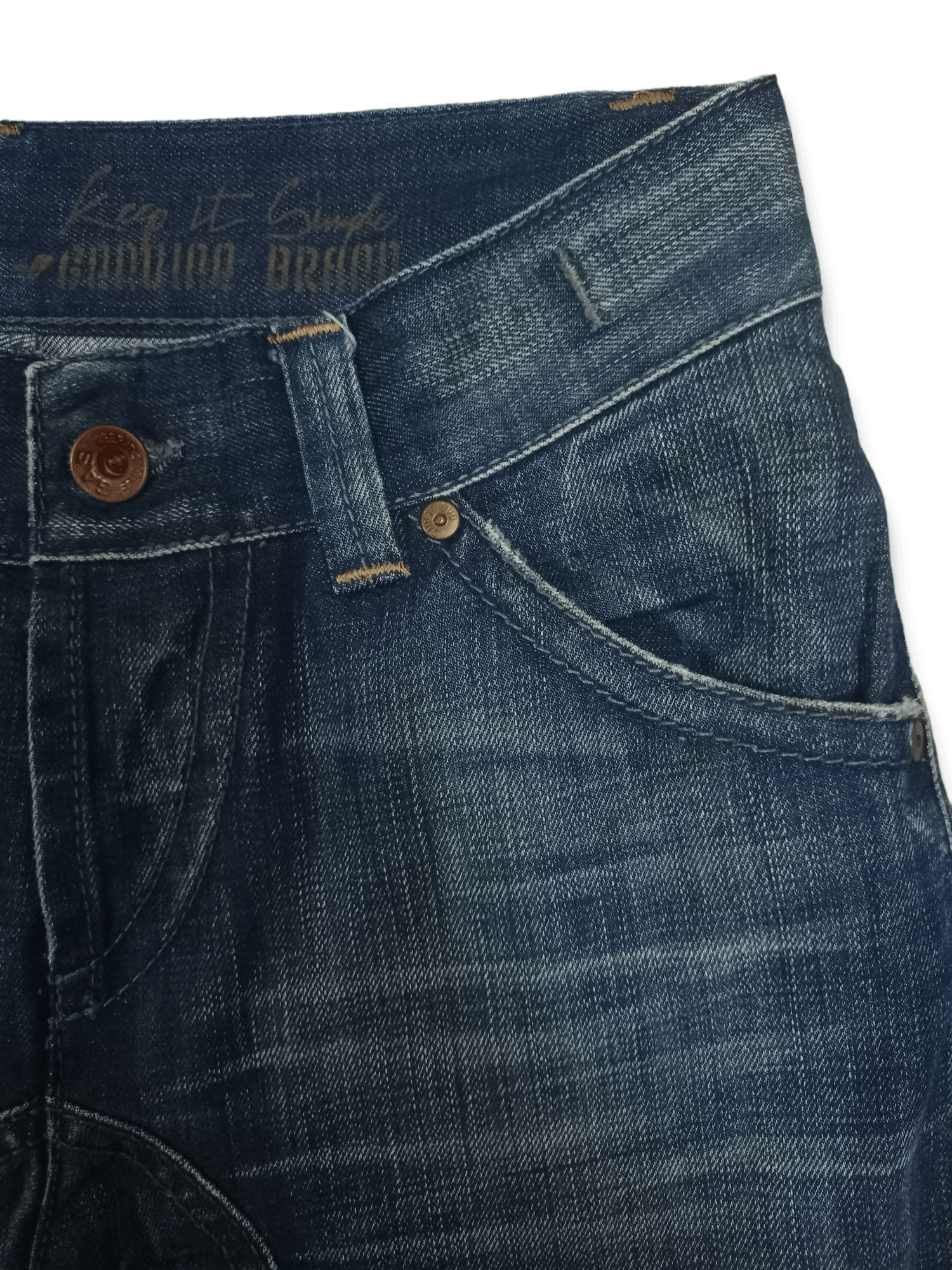 GAS Vintage Gas Spiderman Mask Design Blue Wash Curve Leg Jeans Size US 28 / EU 44 - 7 Thumbnail