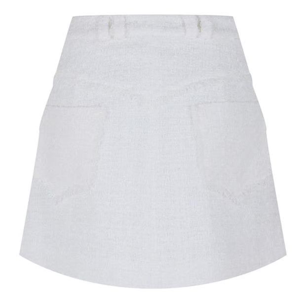Balmain o1g2r1mq0924 Mini Skirt in Blanc Size 29" - 3 Thumbnail