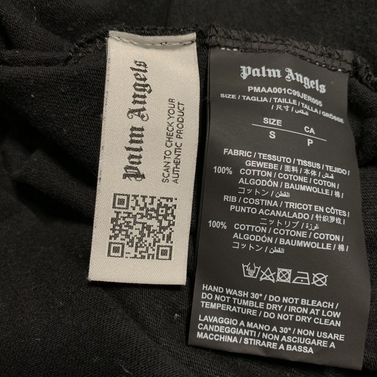 Palm Angels Palm Angels Small Tee Paris Sprayed Black T-Shirt Size US S / EU 44-46 / 1 - 6 Thumbnail