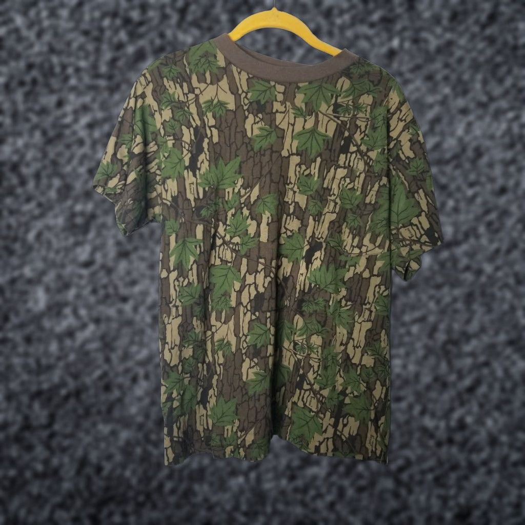 Vintage VINTAGE Trebark Camo T Shirt Mens M USA Made Pocket Tee 80s 90s Green Size US M / EU 48-50 / 2 - 1 Thumbnail