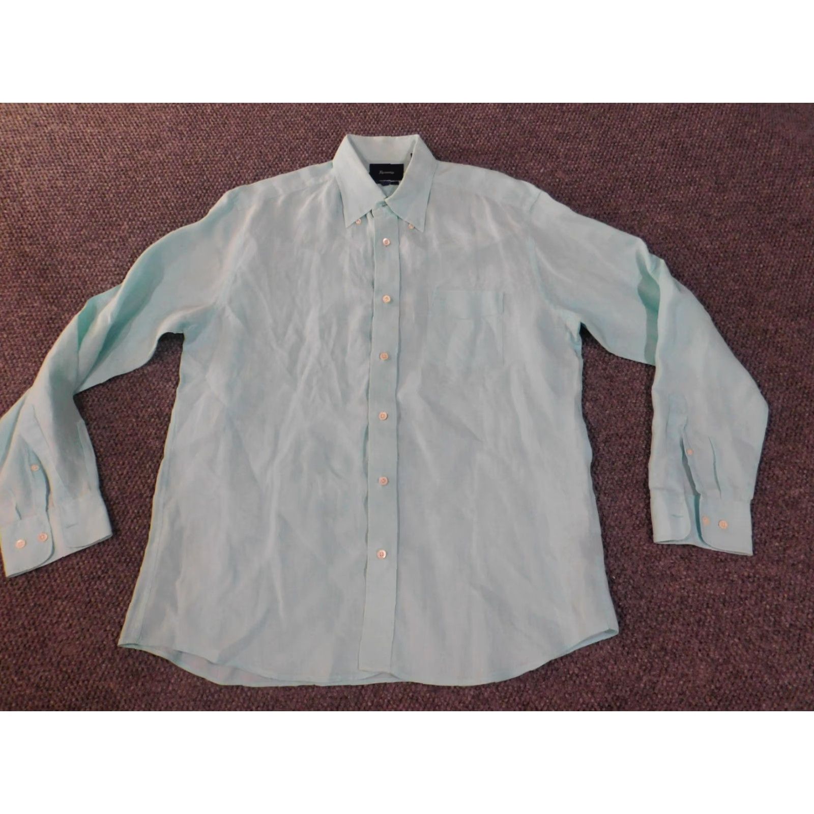Faconnable Façonnable Shirt Large Blue Mens casual classic Button-Up Size US L / EU 52-54 / 3 - 4 Thumbnail
