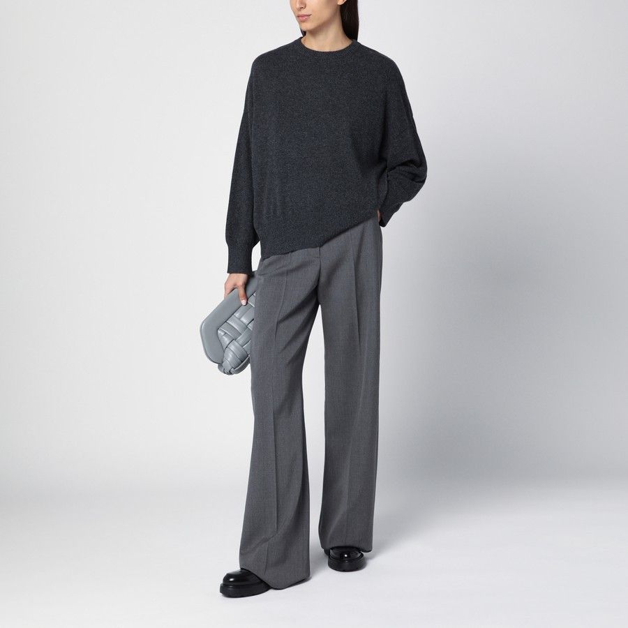o1d2blof0824 Anthracite Cashmere Jumper in Dark Grey