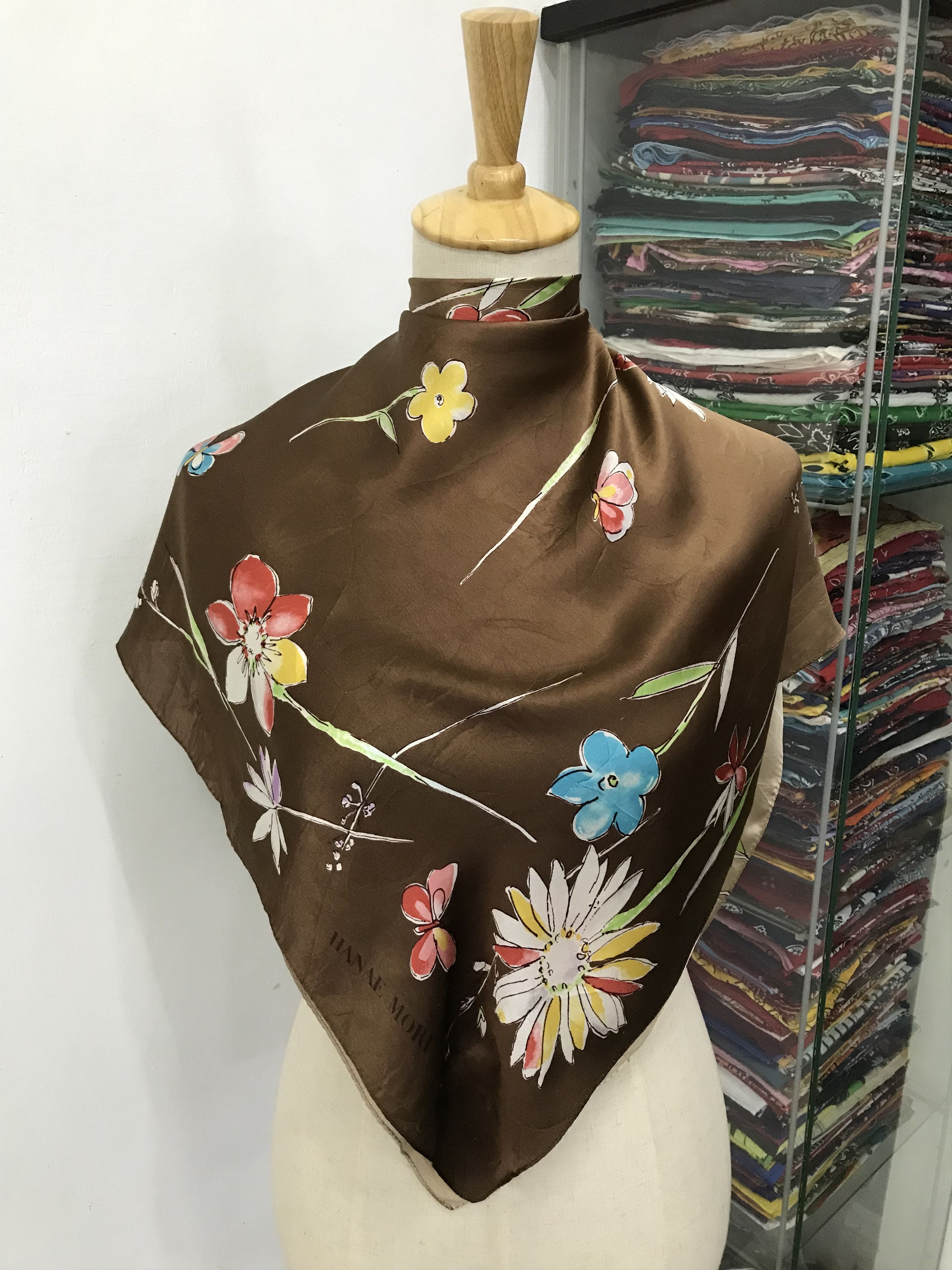 Hanae Mori Vintage Hanae Mori Silk Scarf Size ONE SIZE - 1 Thumbnail