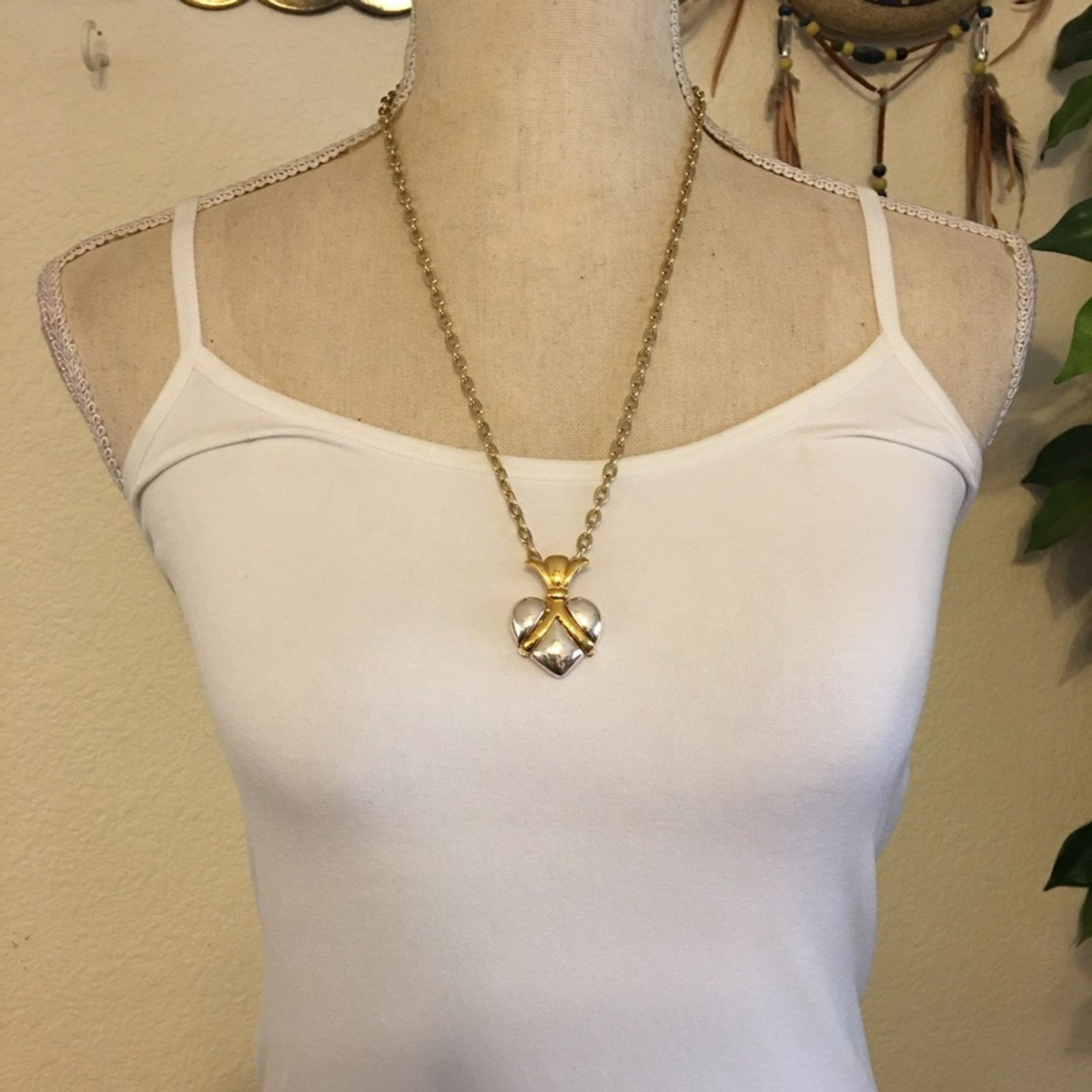 Jewelry Gold and silver tone crowned heart jewelry set Size ONE SIZE - 3 Thumbnail