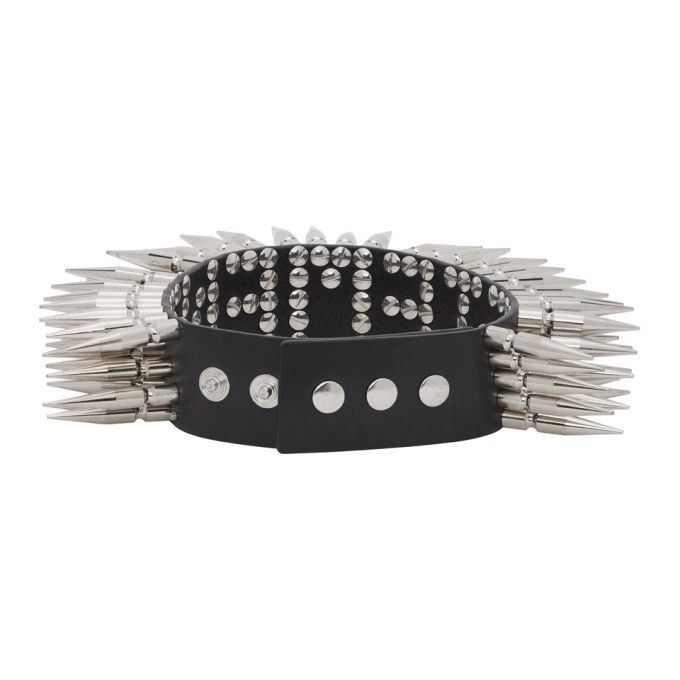 Balenciaga Vetements spike black leather choker Size ONE SIZE - 4 Thumbnail