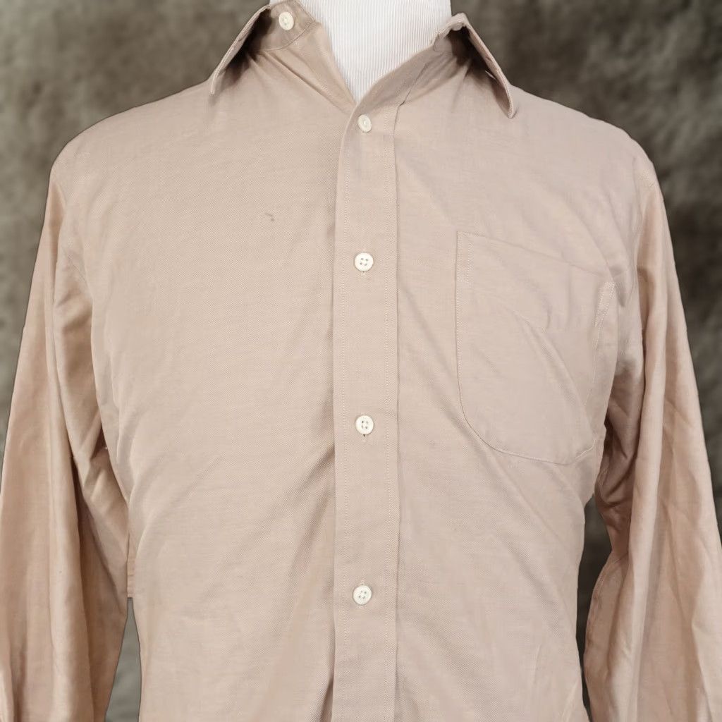 Ralph Lauren Vintage Ralph Lauren Classic Fit Non Iron Brown Dress Shirt Adult Medium 16 Mens Size 42R - 1 Thumbnail