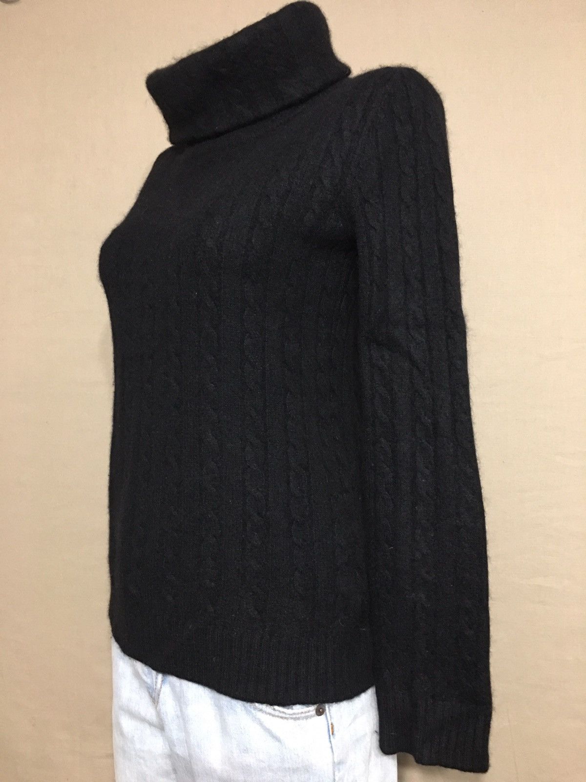 Lauren Ralph Lauren Cashmere Cable Knit Turtleneck Sweater